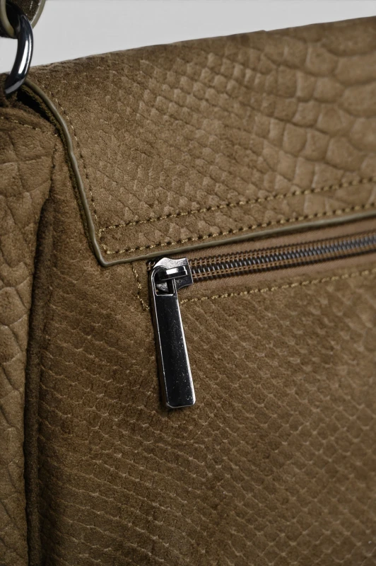 Τσάντα Satchel Σουέτ Snake