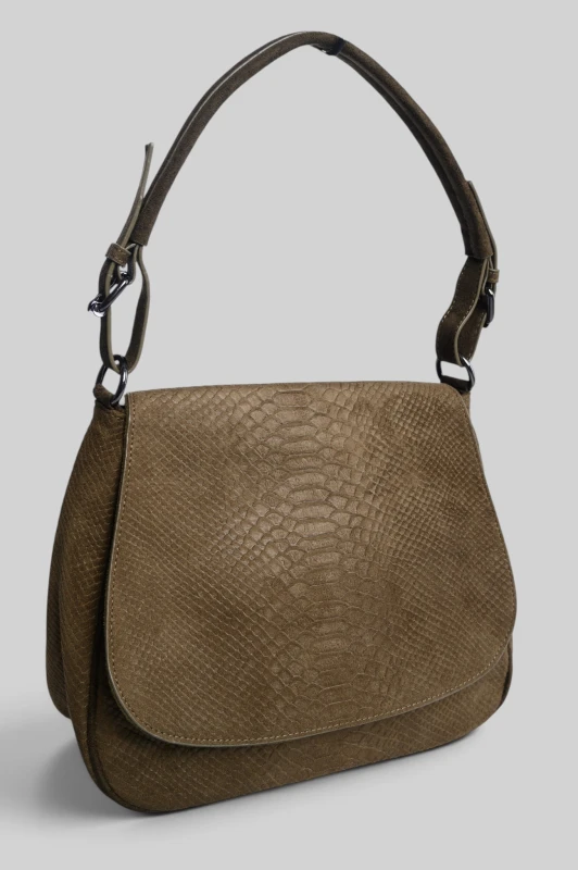 Τσάντα Satchel Σουέτ Snake