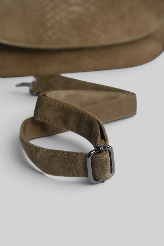 Τσάντα Satchel Σουέτ Snake