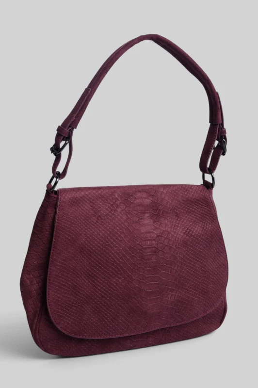 Τσάντα Satchel Σουέτ Snake