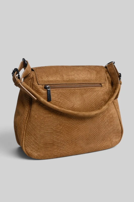 Τσάντα Satchel Σουέτ Snake