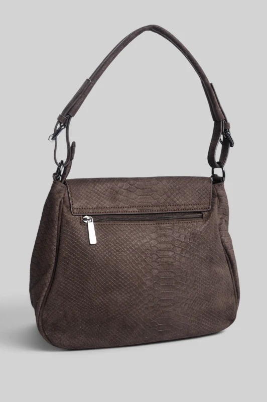 Τσάντα Satchel Σουέτ Snake