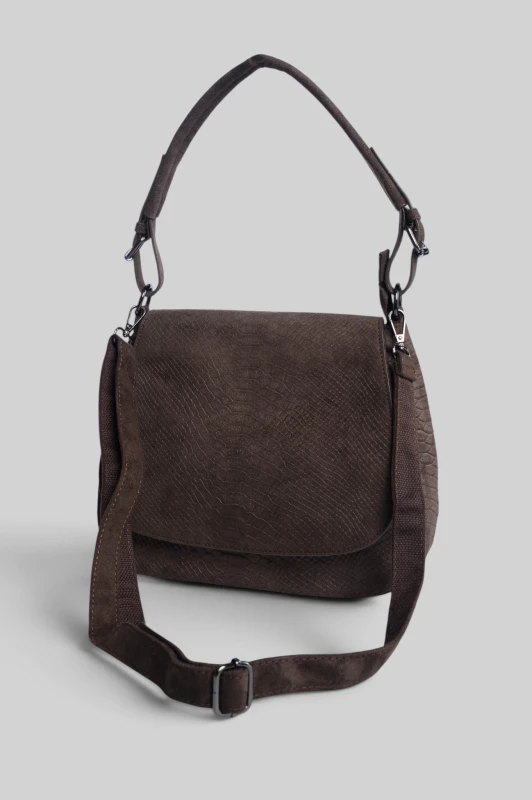 Τσάντα Satchel Σουέτ Snake