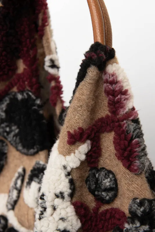 Bag Shoulder Embossed Leaves