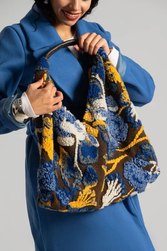 Τσάντα Shoulder Ανάγλυφα Φύλλα