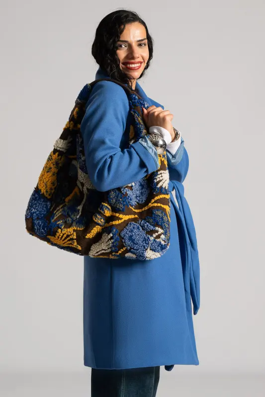 Bag Shoulder Embossed Leaves