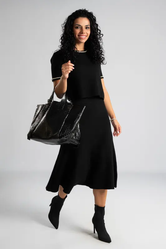Shoulder Croco Double Bag