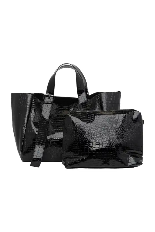 Shoulder Croco Double Bag