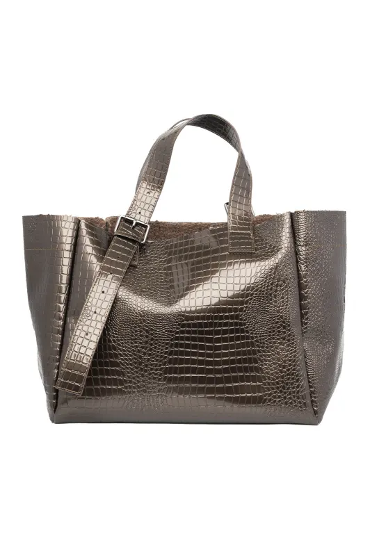 Shoulder Croco Double Bag