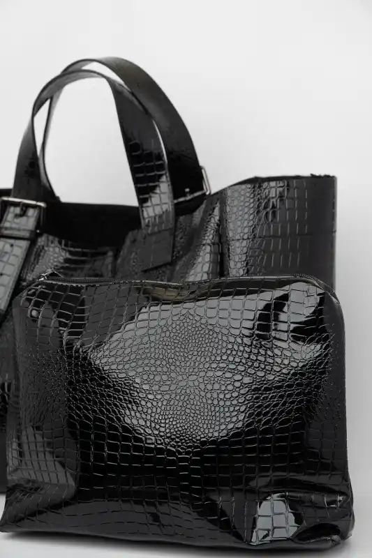 Shoulder Croco Double Bag