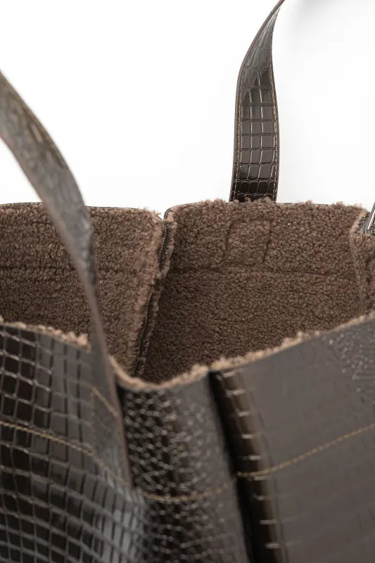 Shoulder Croco Double Bag