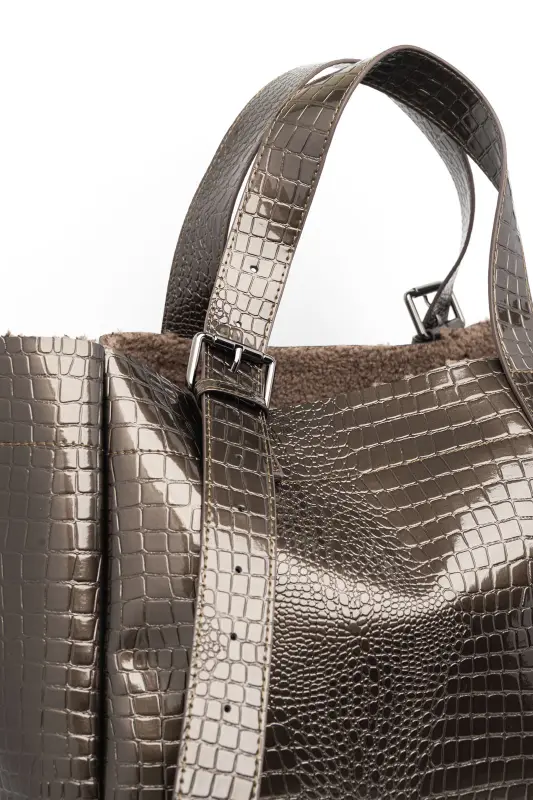 Shoulder Croco Double Bag