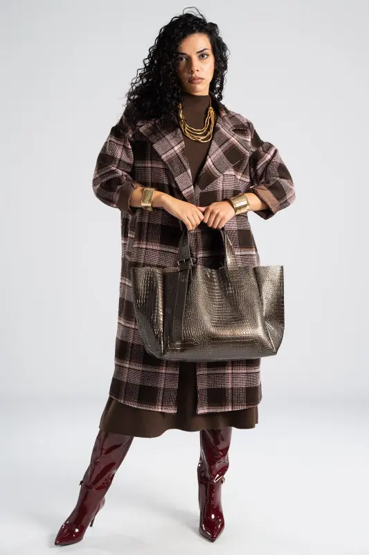 Shoulder Croco Double Bag