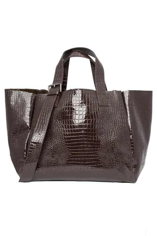 Τσάντα Shoulder Croco Dubble