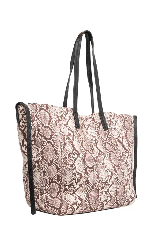 Τσάντα Σουέτ Shopper Croco