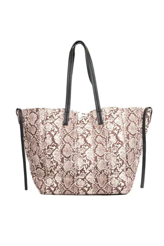 Τσάντα Σουέτ Shopper Croco