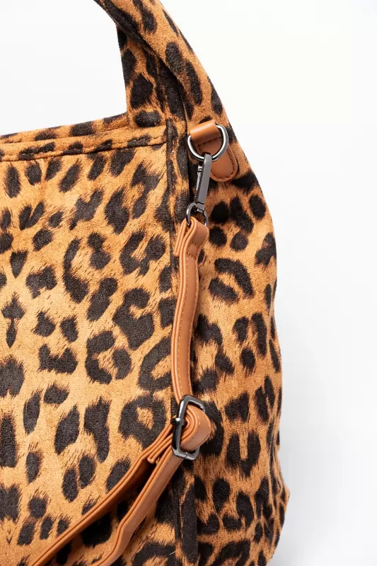 Τσάντα Suede Animal Pattern