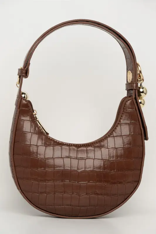 Croco Leatherette Crossbody Bag 