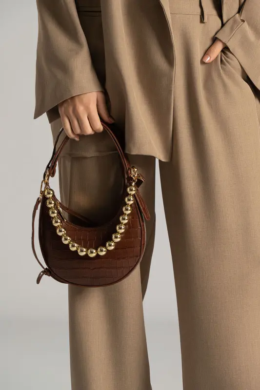 Τσάντα Χιαστή Δερματίνη Croco