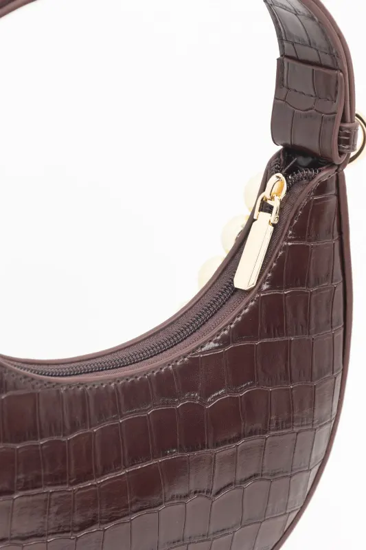 Τσάντα Χιαστή Δερματίνη Croco