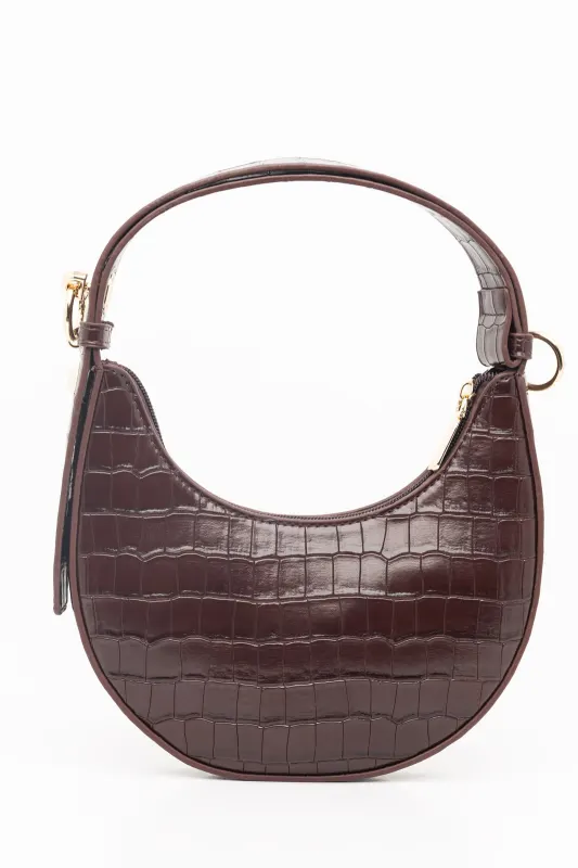 Τσάντα Χιαστή Δερματίνη Croco