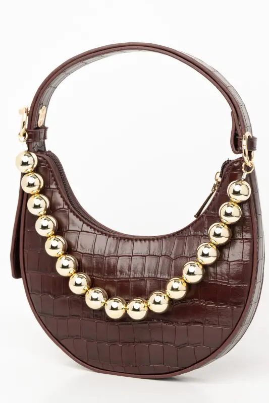 Τσάντα Χιαστή Δερματίνη Croco