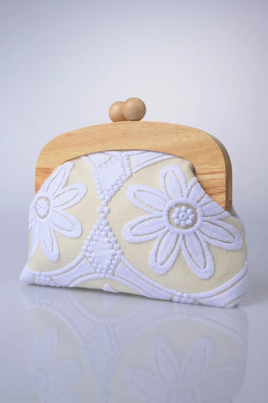 Τσάντα Ξύλινο Clutch Alina