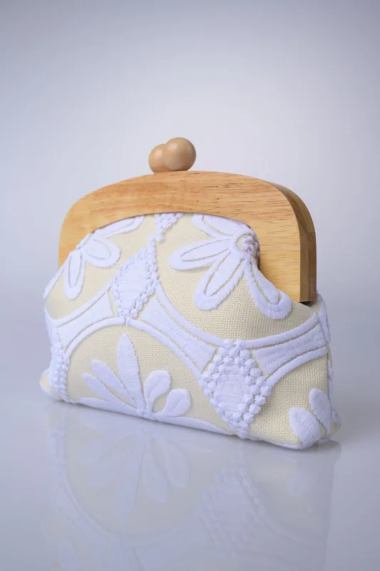 Τσάντα Ξύλινο Clutch Alina