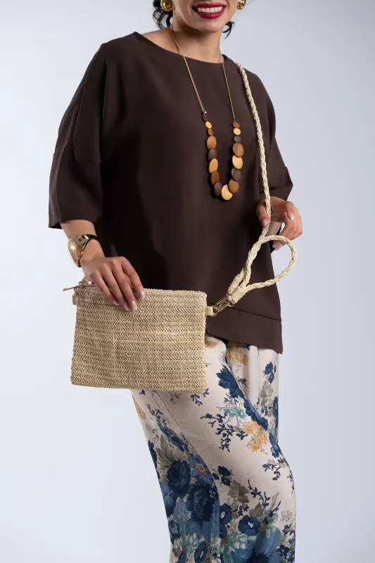 Τσαντάκι Raffia Maya