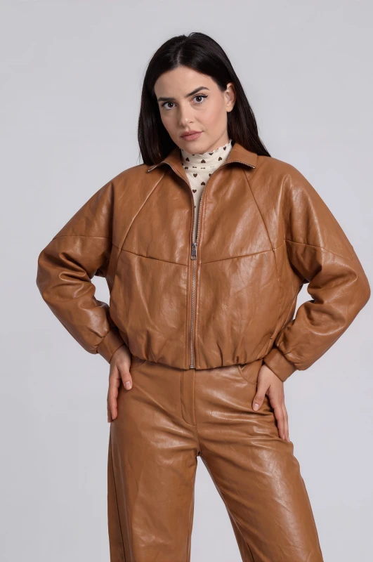 Τζάκετ Bomber Δερματίνη