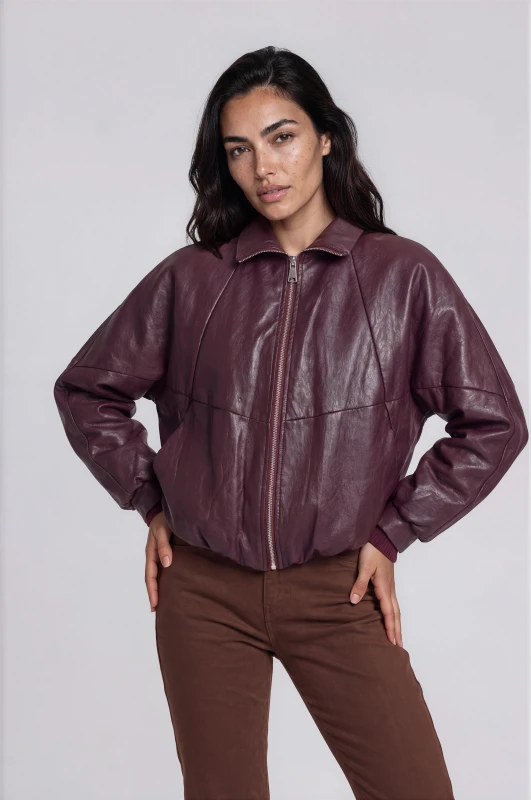Τζάκετ Bomber Δερματίνη