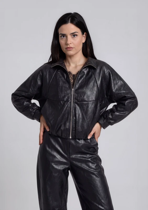Τζάκετ Bomber Δερματίνη