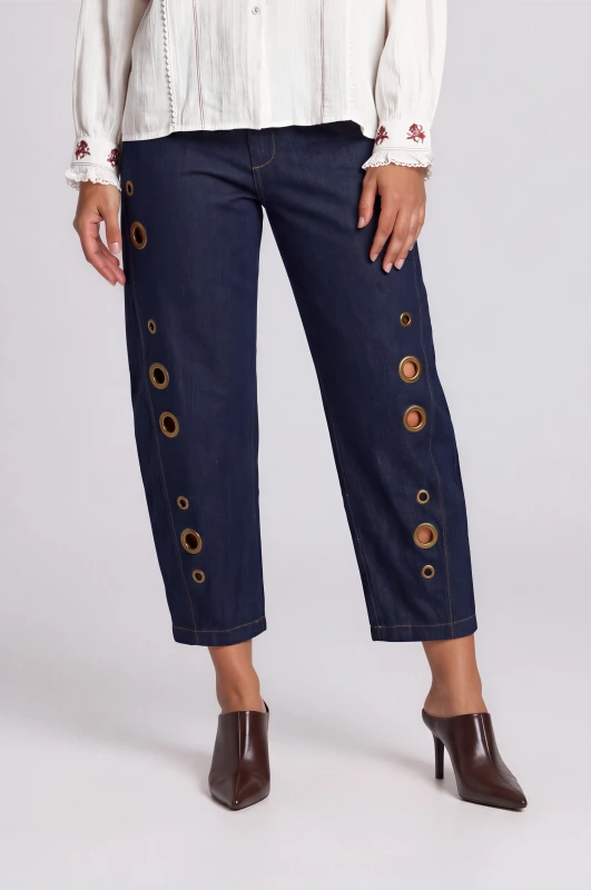Jeans Barrel With Rings