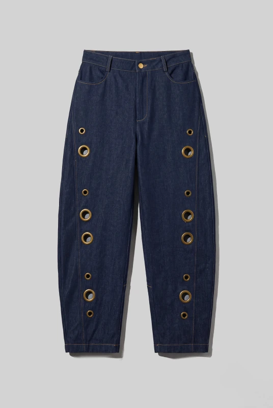 Jeans Barrel With Rings