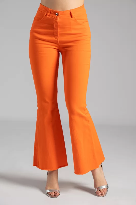 Jeans Bell Buttom Coral