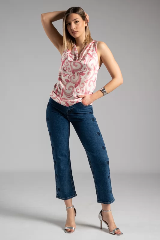Jeans Hearts Denim Blue