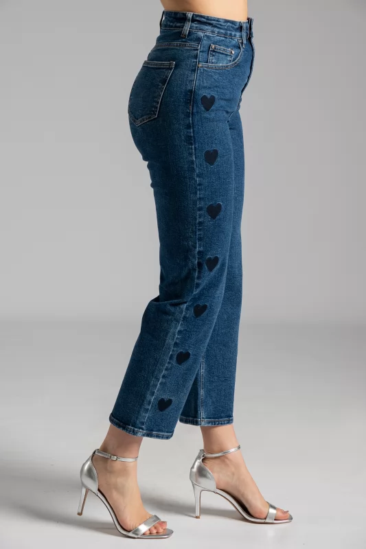 Jeans Hearts Denim Blue