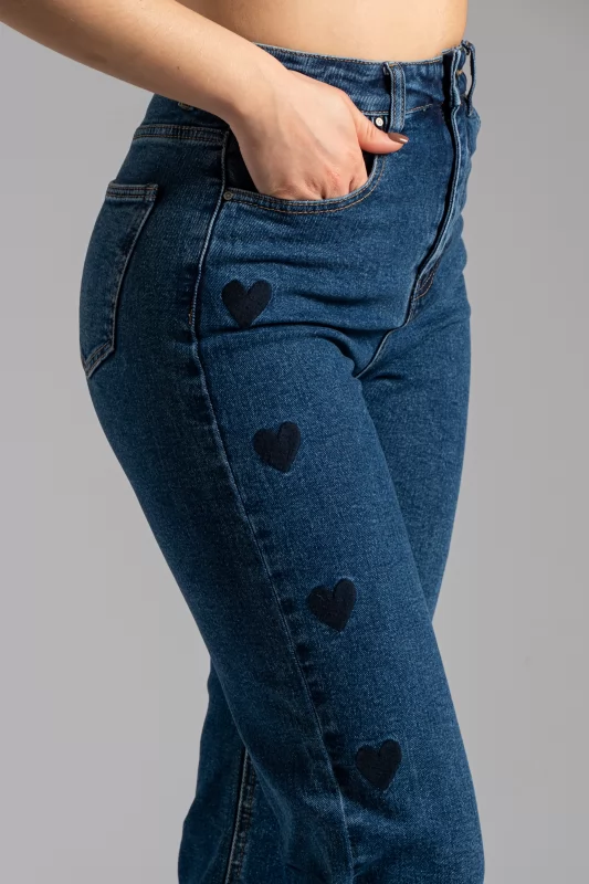 Jeans Hearts Denim Blue