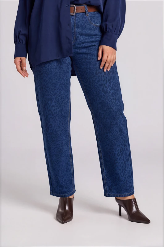 Jeans Leopard-Print With Belt
