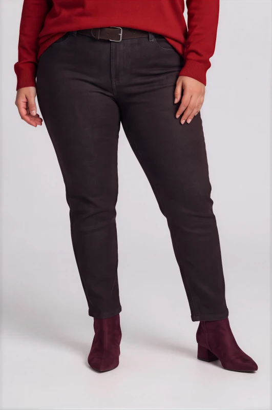 Τζιν Mom Fit Suede Ζώνη