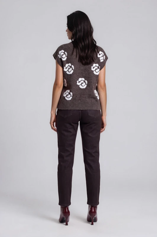 Τζιν Mom Fit Suede Ζώνη