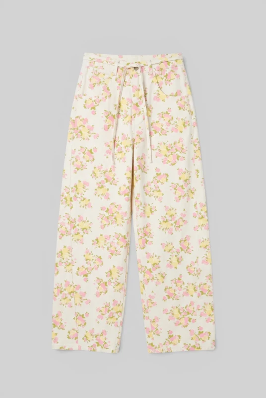 Floral Relaxed Straight Jeans