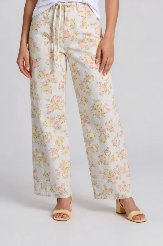 Floral Relaxed Straight Jeans