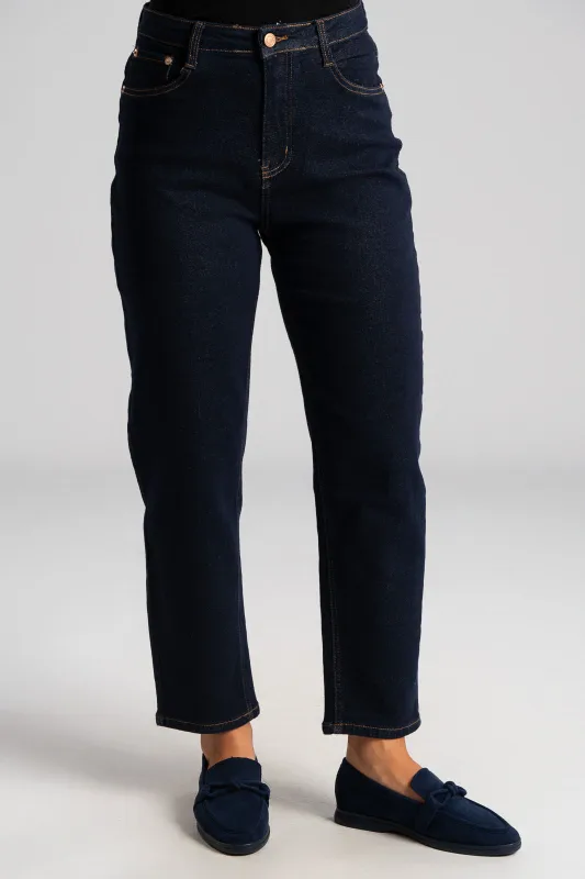 Τζιν Παντελόνι Ψηλόμεσο Mom Fit