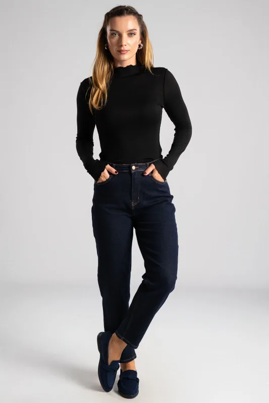 Τζιν Παντελόνι Ψηλόμεσο Mom Fit