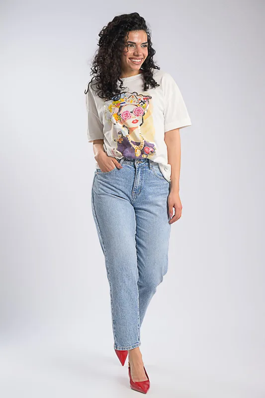 Τζιν Ψηλόμεσο Mom Fit
