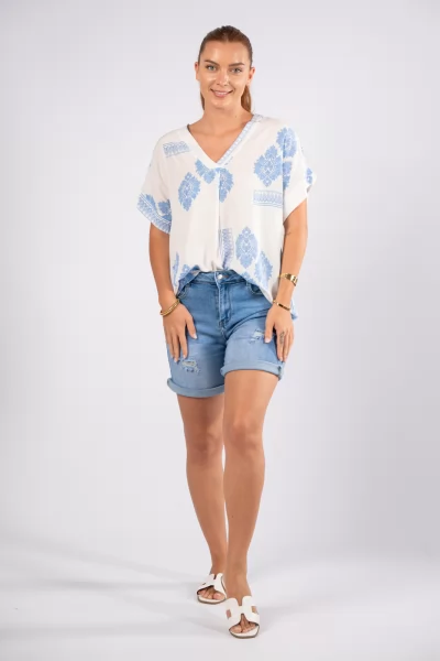Τζιν Shorts Σκισίματα Denim