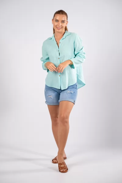 Τζιν Shorts Σκισίματα Denim