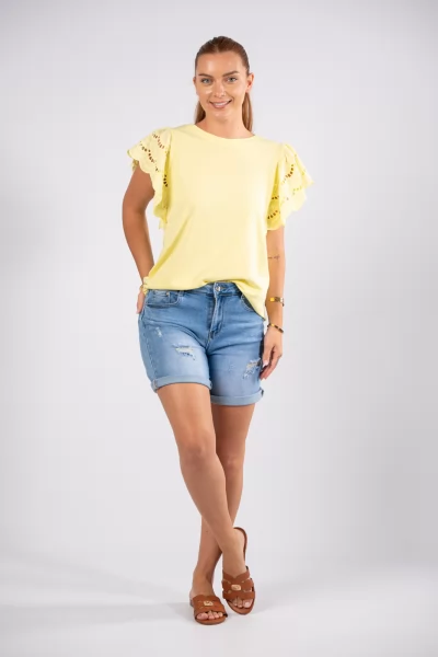 Τζιν Shorts Σκισίματα Denim