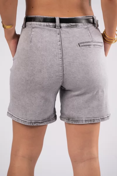 Τζιν Shorts Ξεπλυμένο Γκρι
